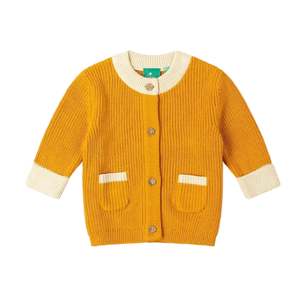 Size 12 24 Months: Golden Ochre Knitted Cardigan