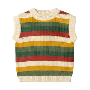 Size 12 24 Months: Rainbow Striped Knitted Pullover