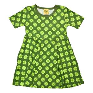 Clover Tendershoots Green Short Sleeved Skater Dress