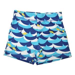 Wave and Fish Blue Shorts