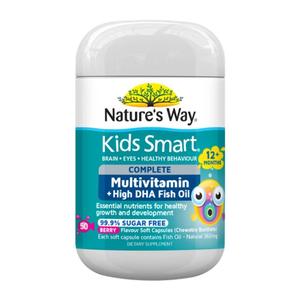 Health Wellbeing: Nature's Way Kids Smart Complete Multivitamin + Fish Oil Capsules 50 short dated May 2021