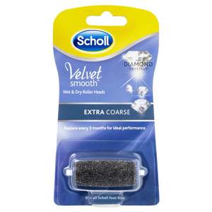 Foot Care: Scholl Velvet Smooth Wet & Dry Roller Heads Extra Coarse