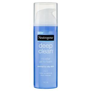 neutrogena deep clean micellar gel to foam normal to oily skin 142ml