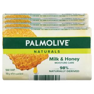 Sanitiser Disinfectant: palmolive naturals replenishing bar soap milk & honey 4 x 90g