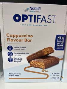 optifast vlcd bar cappuccino 6x65g