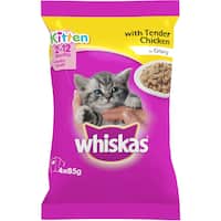 Whiskas Cat Food Collection: whiskas kitten wet cat food tender chicken favourites with gravy 4pk