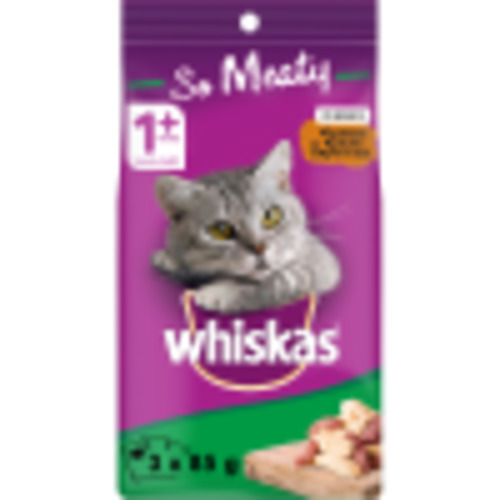 Whiskas Cat Food Collection: whiskas so meaty shredded chicken with duck in gravy wet cat food pouches 3pk