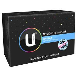U By Kotex Regular Applicator Tampons 16 Pack