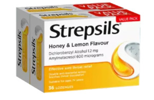 Strepsils Honey & Lemon 2 x 36 Lozenges