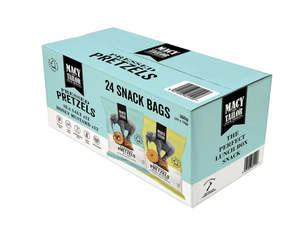 Pantry: Macy & Tailor Sea Salt & Honey Mustard Pretzels 24 x 15g