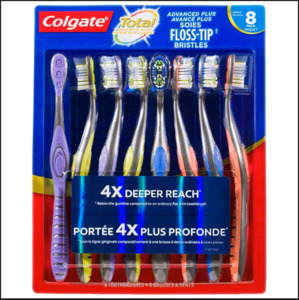 Colgate 360 Floss Tip Toothbrush 8 pack