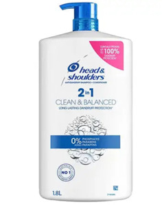 Head & Shoulders clean & balanced 2 in 1 shampoo & conditioner 1.8L
