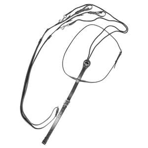 Acavallo: Acavallo Equestro Market Harbourough Reins w Leather & Rubber Martingale