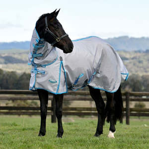 Equestrian Supplies On Sale: Weatherbeeta ComFiTec Hexi Shield Combo - Grey Cornflower Blue/Pink