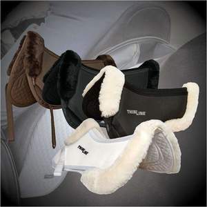 Thinline Saddle Pads: Thinline Trifecta Half Pad with Sheepskin Rolls