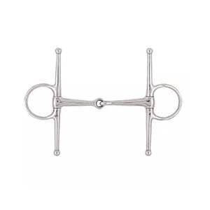 Bits: Korsteel Stainless Steel Jointed Full Cheek Eggbutt Snaffle Bit