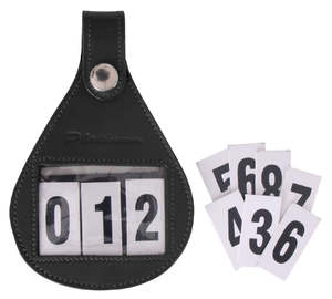 Bridles: Platinum Leather Number Holder