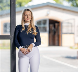 LeMieux Olivia Long Sleeve Show Shirt - Navy