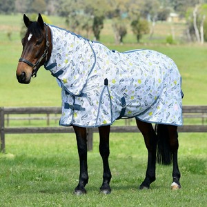 Summer Horse Covers Fly Sheets: Saxon Air Mesh Combo Neck Cover