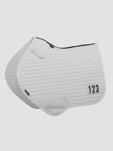 Saddle Pads Saddle Blankets: LeMieux Cotton Close Contact Competition Square - White