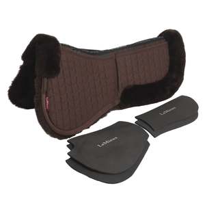 LeMieux Merino+ ProSorb 2 Pocket Half Pad - Brown/Brown