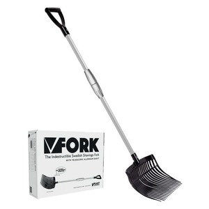 Stable: V-Plast Rounded Fork with Telescopic Handle