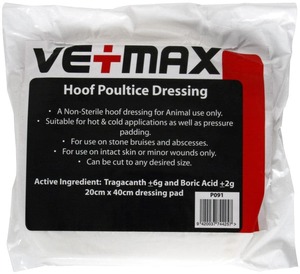 Horse Care: Vetmax Poultice Dressing Hoof Shape