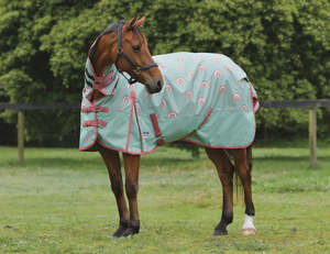 New Tack: Weatherbeeta ComFiTec Plus Dynamic II Combo Neck Medium/Lite - Boho Rainbow Print