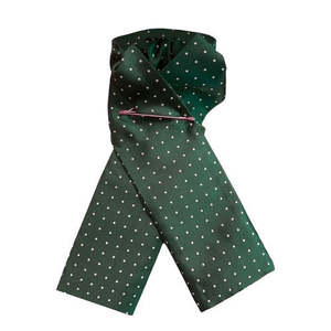 Horse Riding Clothing Show Apparel: Equetech Pin Spot Riding Stock - Green/White