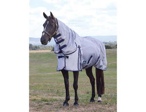 Horse Covers Nz: Weatherbeeta ComFiTec Hexi Shield Combo Cover - Silver/Navy/White