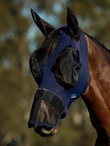 Weatherbeeta Horse Covers: Weatherbeeta Comfitec Luxe Stretch Fly Mask with Ears & Nose