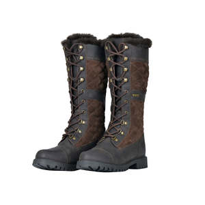 Dublin Yukon Quilt Boots - Chocolate Brown