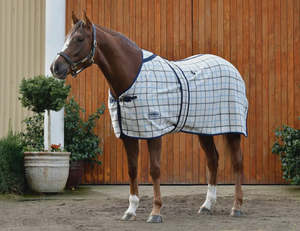 Weatherbeeta Wool Show Rug - Cream/Navy/Light Blue