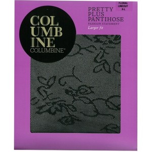 Columbine Pretty Plus Pantihose with Floral Pattern - NZ Hosiery