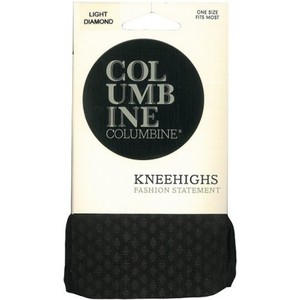 Below The Knee: Columbine Light Diamond Patterned Knee Highs - NZ Hosiery