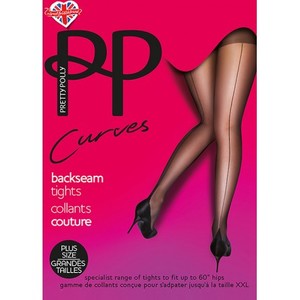 Pretty Polly Curves Backseam Plus Size Tights - NZ Hosiery