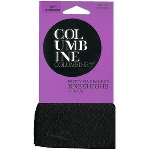 Products: Columbine Baby Herringbone Plus Size Patterned Knee Highs - NZ Hosiery
