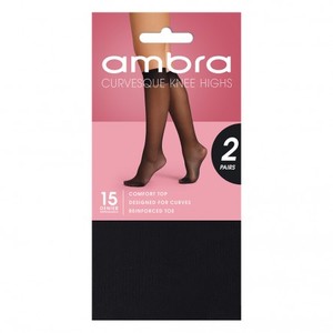 Products: Ambra Curvesque Sheer Knee Highs come in a 2 pairs pack - NZ Hosiery