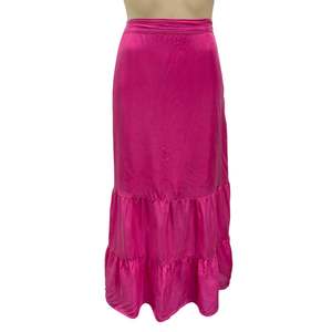 Womens Clothing: Pink Tiered Skirt - Size 18