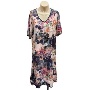 Shirts: Floral TShirt Dress - Size 10