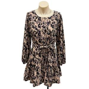 Dresses: Animal Print Dress - Size 8
