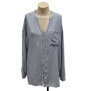 Tops: Stripe Blouse - Size 12