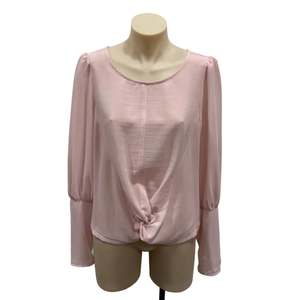 Tops: Pink Zip Blouse - Size 8