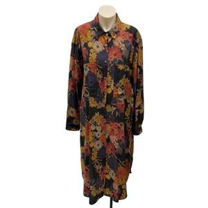 Long Sleeve Floral Dress - Size 12