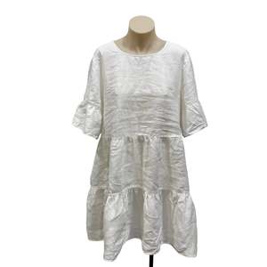 White Linen Dress - Size 10