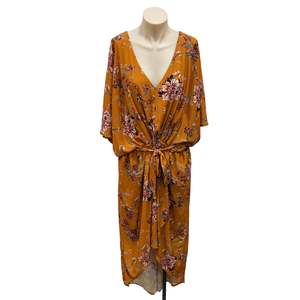 Dresses: Mustard Dress - Size L