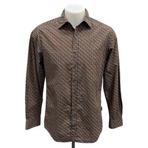Mens Clothing: Long Sleeve Square Shirt - Size M