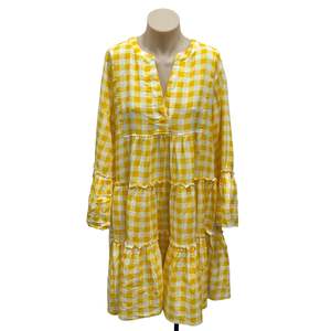 Yellow Gingham Dress - Size 16
