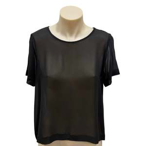 Sheer Black Tee - Size 8