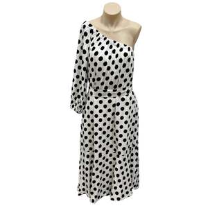 Spotty One Shoulder Dress - Size 10